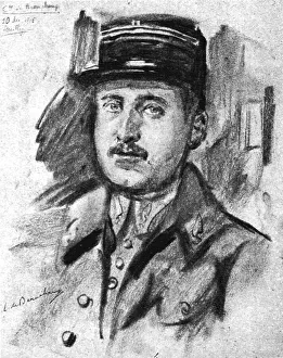 Jonas Lucien Prints: Le capitaine aviateur de Beauchamp. 10 Decembre, 1916. Creator: Lucien Jonas