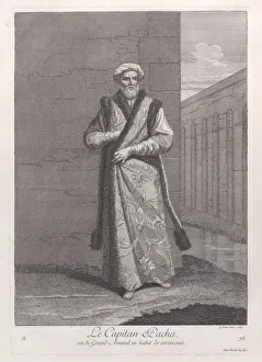 Rank Prints: Le Capitan-Pacha, ou le Grand Amiral en habit de ceremonie, 1714-15. Creator: Unknown
