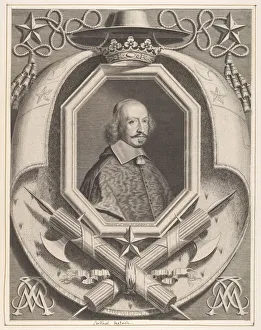 Cardinals Hat Prints: Le Cardinal Jules Mazarin, 1659. Creator: Robert Nanteuil