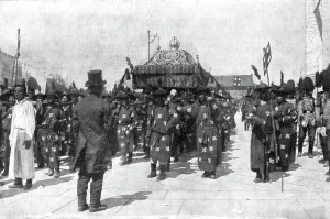 Beijing China Prints: Le changement de President en Chine; les funerailles de Yuan Chi Kai