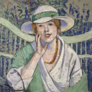 Musée De Grenoble Prints: Le chapeau blanc et vert, 1914