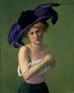 Winterthur Prints: Le chapeau violet, 1907. Artist: Vallotton, Felix Edouard (1865-1925)
