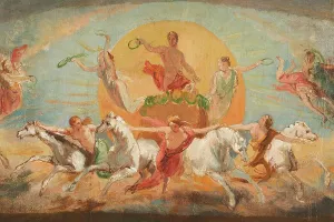 Le char d'Apollon - esquisse pour l'ancien hôtel de Ville, c.1851. Creator: Léon Cogniet