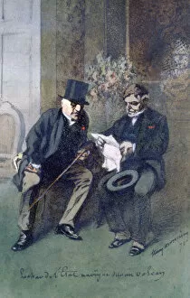 Bourgeoisie Collection: Le Char de l Etat Navigue sur un Volcan, 1871. Artist: Henry Bonaventure Monnier