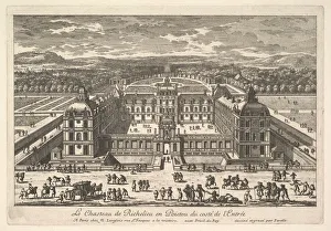 Armand Jean Duplessis Prints: Le Chateau de Richelieu en Poictou du Cotede l Entree, 17th century