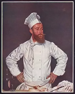 Chef Gallery: Le Chef de l Hotel Chatham, Paris, c1921. Artist: William Newenham Montague Orpen