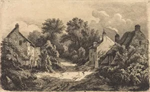 Ne Stanislas Alexandre Gallery: Le chemin de Garens (The Road to Garens), published 1849. Creator: Eugene Blery