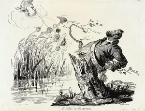 Oak Tree Prints: Le chêne et les roseaux, 1834. Creator: Honore Daumier