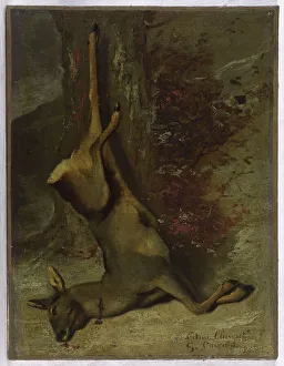 Courbet Gustave Prints: Le chevreuil, 1876. Creator: Gustave Courbet