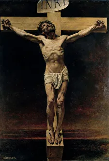 Palais De Justice Prints: Le Christ en croix, 1874. Creator: Leon Joseph Florentin Bonnat