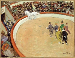 Circus Ring Prints: Le cirque Médrano, boulevard Rochechouard, 1907. Creator: Louis Abel-Truchet