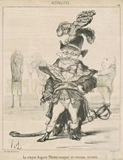 Le Citoyen... Thiers essayant un nouveau costume, 19th century. Creator: Honore Daumier