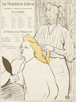 Toulouse Lautrec Collection: Le Coiffeur - Programme de Theatre Libre, 1893. Creator: Toulouse-Lautrec