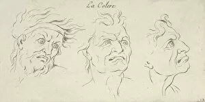 Charles Le Gallery: Le Colere (from Caracteres des passions, gravé