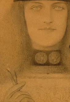 Fernand 1858 1921 Prints: Le collier de medailles, 1899. Creator: Khnopff, Fernand (1858-1921)