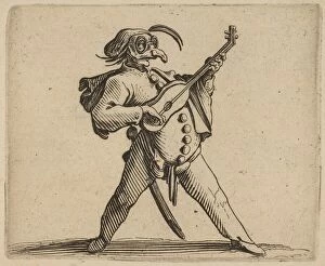 Le Comédien MasquéJouant de la Guitare (The Masked Comedian Playing the Guitar
