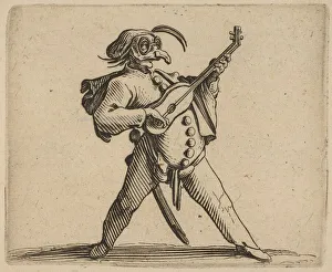 Les Gobbi Prints: Le Comedien MasqueJouant de la Guitare (The Masked Comedian Playing the Guitar