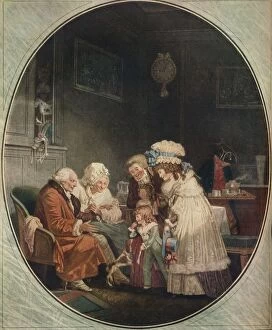 Philibert Louis Gallery: Le Compliment ou La Matinee Du Jour De L an, 1887, (1916). Artist: Philibert Louis Debucourt