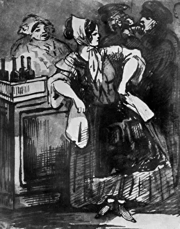 Paul George Prints: Le Comptoir, 19th century, (1930). Artist: Constantin Guys