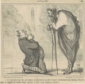 Builder Prints: Le constructeur du Léviathan se décidant... 19th century. Creator: Honore Daumier