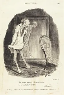 Le coton tombe, l'homme reste... 1840. Creator: Honore Daumier.<br> Le coton tombe, l'homme reste... 1840. Creator: Honore Daumier