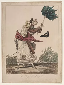Philibert Louis Debucourt Gallery: Le Coup de Vent, 1775-1832. Creator: Philibert Louis Debucourt
