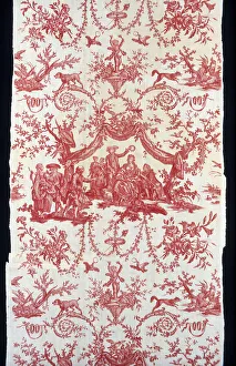 Greuse Jean Baptiste Prints: Le Couronnement de la Rosiere (The Crowning of the Rose Maiden) (Furnishing Fabric)