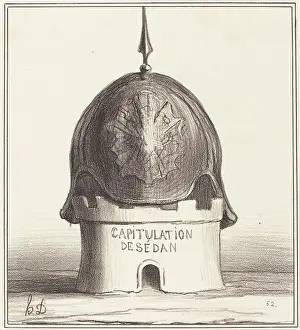 Newsprint Prints: Le couronnement de son edifice, 1870. Creator: Honore Daumier