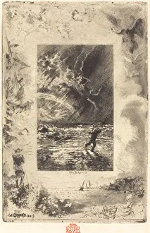 Le Criard (The Shrieker), 1879/1880. Creator: Felix Hilaire Buhot Le Criard (The Shrieker), 1879/1880. Creator: Felix Hilaire Buhot