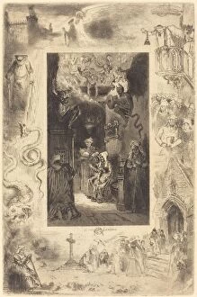Congregation Gallery: Le Curéde Cucugnan (The Vicar of Cucugnan), c. 1885. Creator: Felix Hilaire Buhot