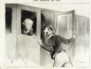 Late Prints: Le Danger de s'Assoupir en Voyage, 1843. Creator: Honore Daumier
