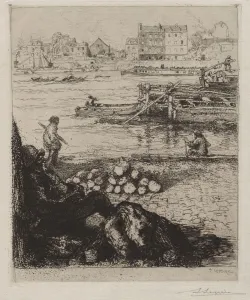 Le Debardeur: Quai de la Gare, 1894. Creator: Auguste Louis Lepere (French, 1849-1918)