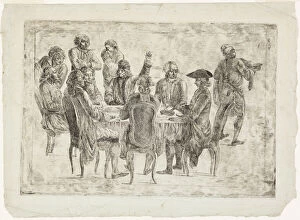 Prints And Drawings Collection: Le Dejeuner de Voltaire aFerney or Le Souper des Philosophes, c. 1773-75. Creator: Unknown