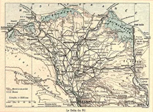 Lakes Prints: Le Delta du Nil; Le Nord-Est Africain, 1914. Creator: Unknown