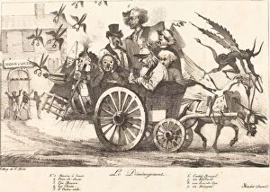 Motte Charles Etienne Pierre Collection: Le Demenagement de la Censure, c. 1821. Creators: Eugene Delacroix
