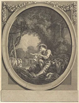 Pigeon Prints: Le Départ du Courrier. Creator: Jacques Firmin Beauvarlet