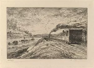 Charles François Gallery: Le Départ (Le Retour), from Le Voyage en bateau, 1861