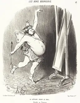 Cupid Prints: Le depart pour le bal, 1847. Creator: Honore Daumier