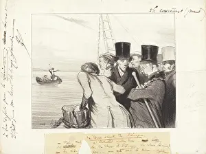 Stocks And Shares Prints: Le dernier du Telemaque, 1843. Creator: Honore Daumier