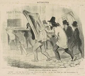 Cultural Event Prints: Le dernier jour de la reception des tableaux, February 20, 1846. Creator: Honore Daumier