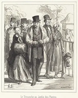 Day Out Prints: Le Dimanche au Jardin des Plantes, 1862. Creator: Honore Daumier