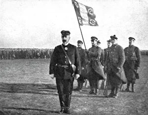 Marines Prints: Le Drapeau des Fusiliers Marins; Derriere le general