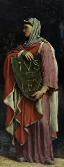 Canvas Material Prints: Le Droit Ecrit, 1881. Creator: Jules Elie Delaunay