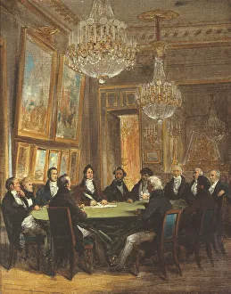 Chabaud Latour Prints: Le duc d'Orléans signant la proclamation de la lieutenance générale du royaume