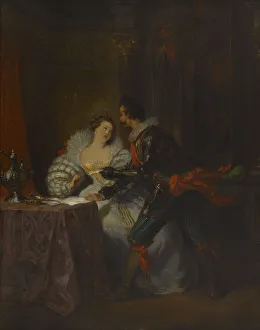 Achille 1800 1857 Prints: Le Duc et la Duchesse de Guisse. After Henry III and His Courts by Alexandre Dumas