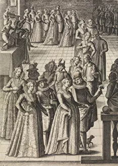 Couples Gallery: Le feste o balli... ca. 1610. Creator: Giacomo Franco