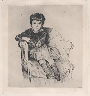 Baron De Rochefort Prints: Le fils de Ludovic Halevy, 1879. Creator: Marcellin-Gilbert Desboutin
