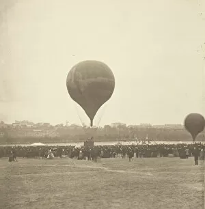 Balloon Collection: Le Geant, Champ de Mars, October 18, 1863, probably printed 1880 / 89. Creator: Nadar