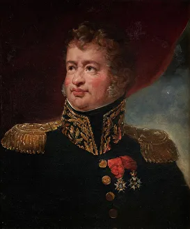 Victor Marie Hugo Prints: Le général Joseph-Léopold Sigisbert Hugo, c.1827. Creator: Julie Hugo