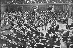 Addressing Prints: Le general Pershing au parlement American; devant le Senat et la Chambre des